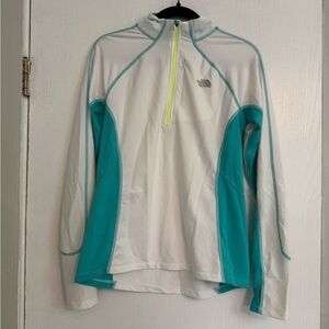 The North Face Teal and White Athletic Top